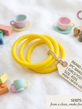All Weather Baby Yellow Bracelet.  (Not Budhagirl) Measure 45mm / 2:/ Age 3+